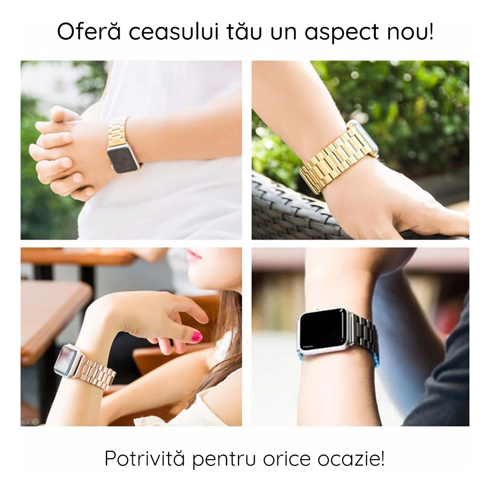Curea smartwatch Techsuit din Otel inoxidabil - Moboid.ro